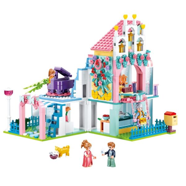 Конструктор Sluban «Вилла мечты» серия «Розовая мечта» (Арт. M38-B0973) 2