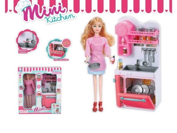 Набор кукла с мебелью "Mini Kitchen" (Арт. 66100-2)