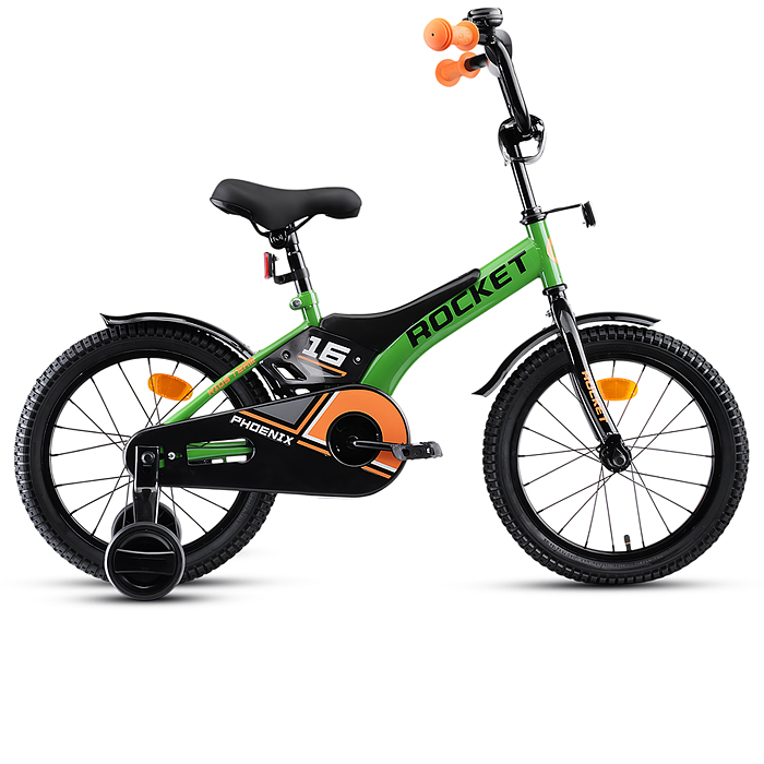 Велосипед 16" Rocket Phoenix, цвет зеленый (Арт. 16.PHOENIX.GN.25) 1 Велосипед 16" Rocket Phoenix, цвет зеленый (Арт. 16.PHOENIX.GN.25) 1
