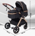 Коляска детская RANT basic "ROLLER GOLD" 2 в 1, цвет Black (2024) (Арт. RA161) 7