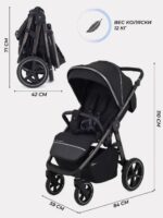 Коляска детская RANT "CASPIA 2.0", цвет Black (2025) (Арт. RA100) 2