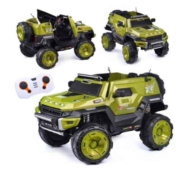 Электромобиль "Стайер" на аккумуляторе, с р/у управлением, цвет зеленый (Арт. U023409Y) 1