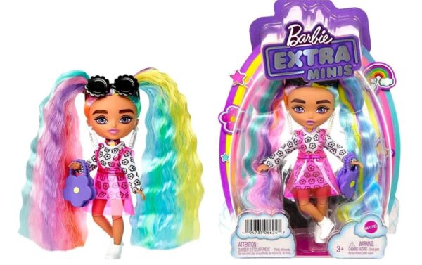 Barbie Extra Minis Разноцветнве волосы (радуга) ОРИГИНАЛ 1