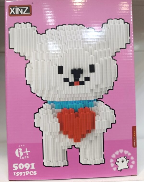 3D Конструктор "Мишка с сердцем" (Арт. XZ5091) 1