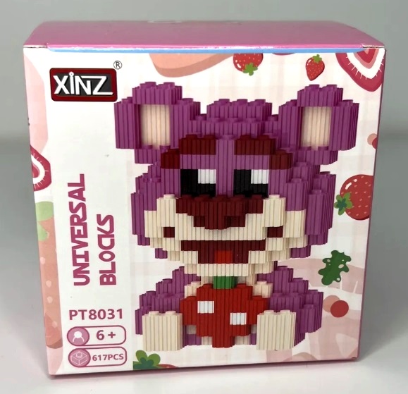 3D Конструктор "Мишка с клубничкой" (Арт. XZ8031) 1