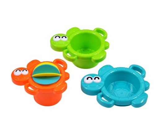 Игрушка-мельница для купания "Водные черепашки", на листе 14,5х7х18,5 см