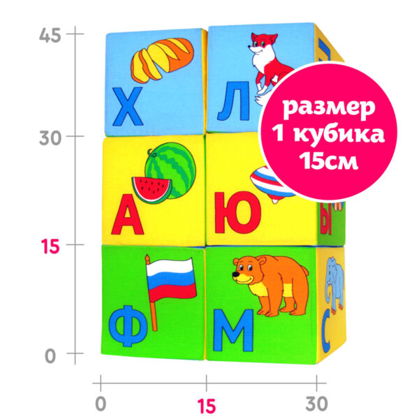 Игрушка кубики "Мякиши. Умная Азбука" (Арт. 206) 1