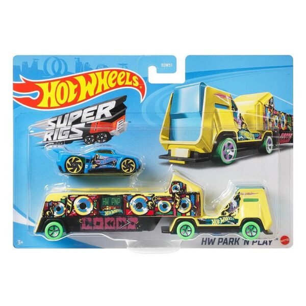 Набор из 2 игрушечных машинок Hot Wheels - Трейлер и машинка ,(в ассортименте 6 видов, металлические), серия Basic 1