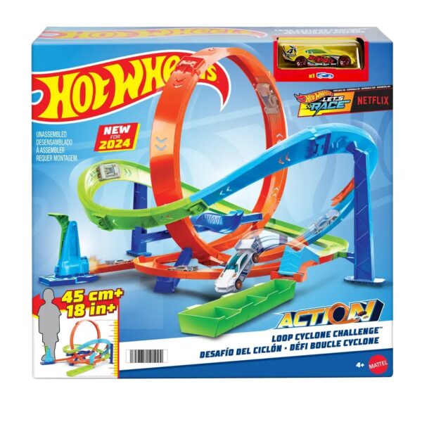 Hot Wheels Автотрек - Испытание гиперпетли, в наборе с 1 машинкой масштаба 1:64 1