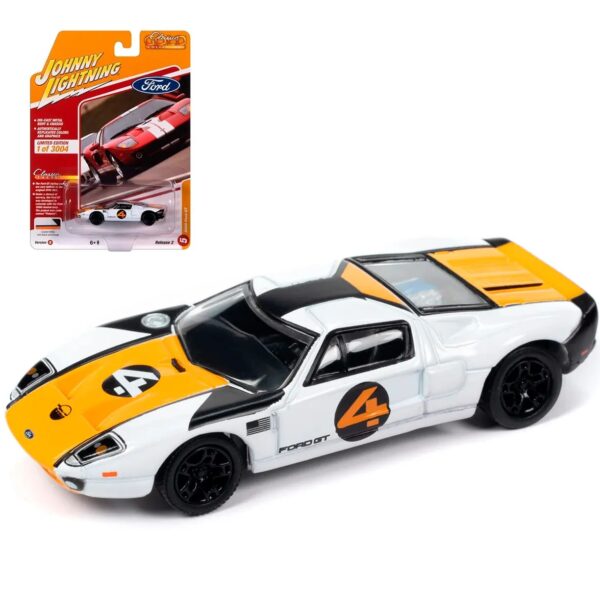 Машинка Johnny Lightning - Die-сast модель 2005 Ford GT, масштаб 1:64, серия Classic Gold Collection 1