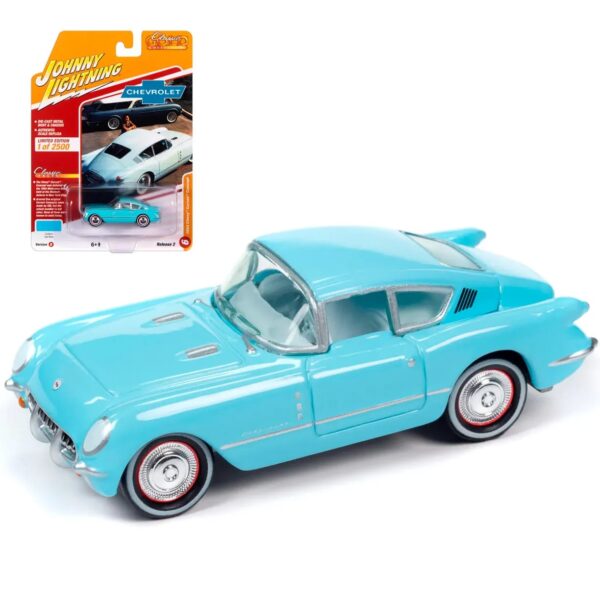 Машинка Johnny Lightning - Die-сast модель 1954 Chevy Corvair Concept, масштаб 1:64, серия Classic Gold Collection 1