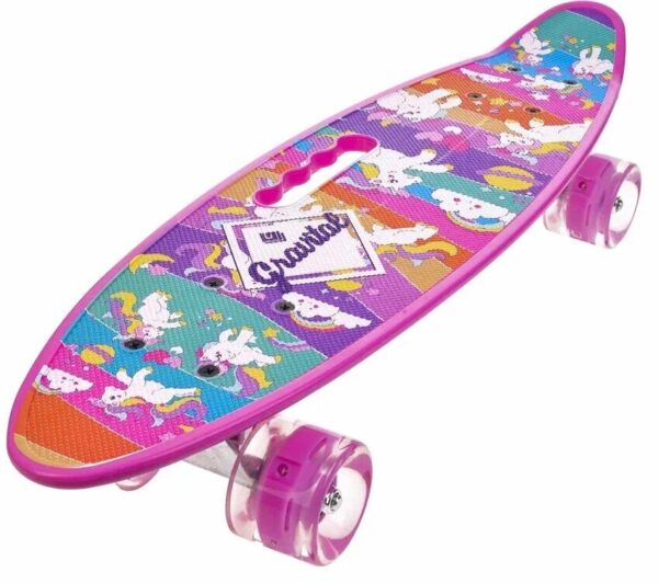 Скейт детский, принт розовый пони (Арт. S00524) 1