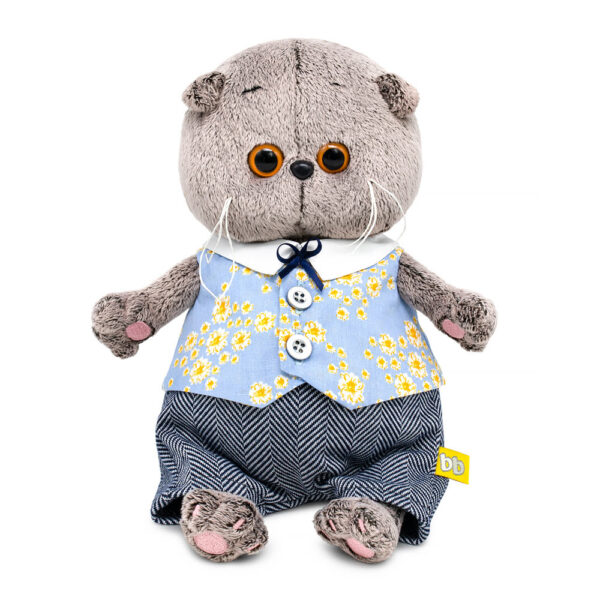 BB-151 Басик BABY в жилете в цветочек и брючках