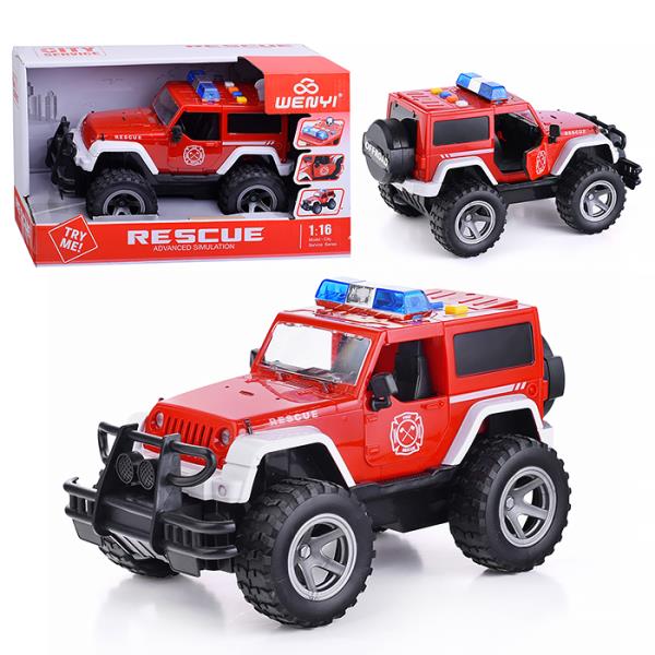 Машина "Полиция" 1:16 (свет, звук) в коробке (красный) WY392B 1