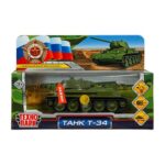 Машина мет. "ТАНК Т-34", зеленый. 1