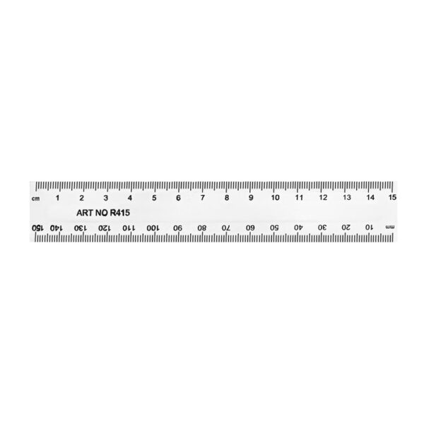 Линейка 15см пластик прозрачная 3171155 1