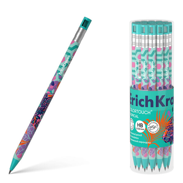 Карандаш механический 2.0 мм ErichKrause "ColorTouch Tropical" НВ Soft-touch