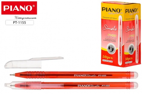 Ручка шариковая "Piano Simple", цвет красный 1 Ручка шариковая "Piano Simple", цвет красный 1