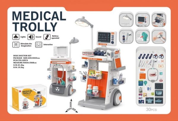 Модуль на колёсиках стоматолог с аксессуарами 660-91 1