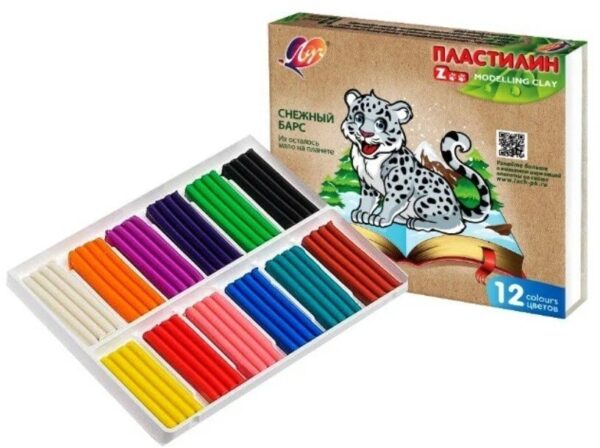 Пластилин Луч "ZOO" 12 цветов 1