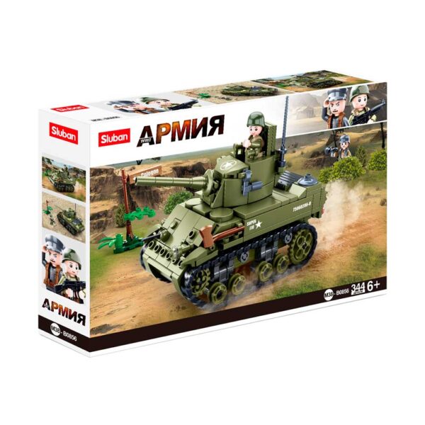 Конструктор "Лёгкий танк" М5 344 детали Sluban M38-B0856 1