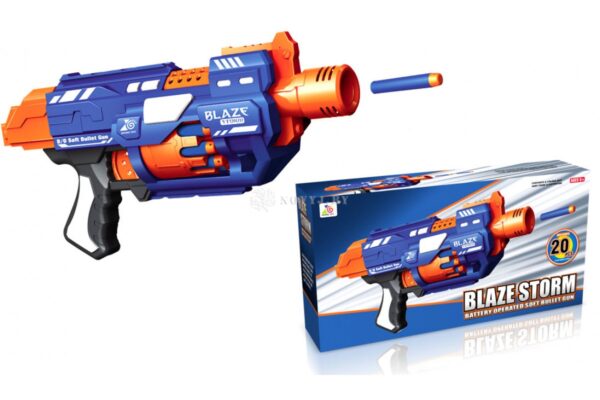 Бластер электронный "Blaze Storm 7033" с мягкими пулями в коробке. 1