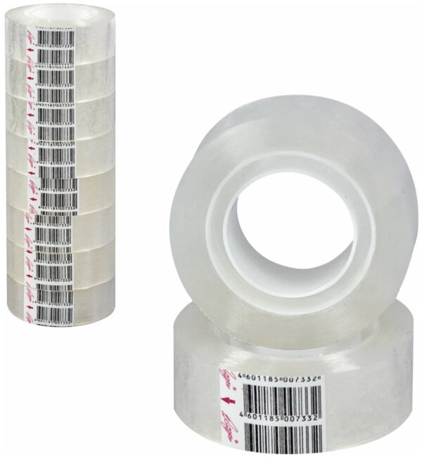 Лента клейкая канцелярская 12мм*30м, скотч, 18С1215-08 1