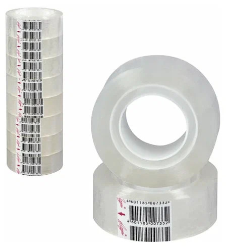 Лента клейкая канцелярская 18мм*30м, скотч, 18С1218-08 1