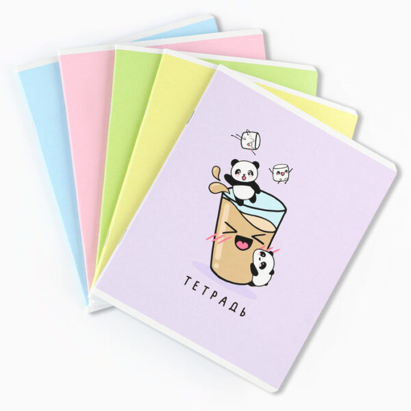 Тетрадь А5, 48 л на скрепке, внутренний блок №1 МИКС "Панды" 10136817 1