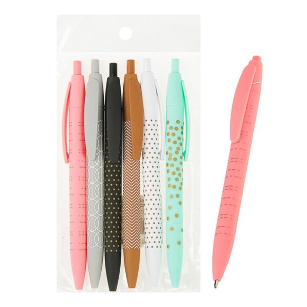 Ручка шариковая автоматическая 0,5мм синяя, корпус с рисунком МИКС прорезиненный  4038866 1