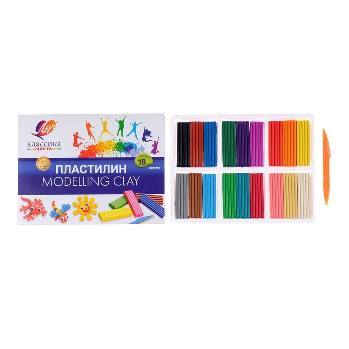 Пластилин 18цв 360г Луч "Классика цвета" 1026950 1 Пластилин 18цв 360г Луч "Классика цвета" 1026950 1