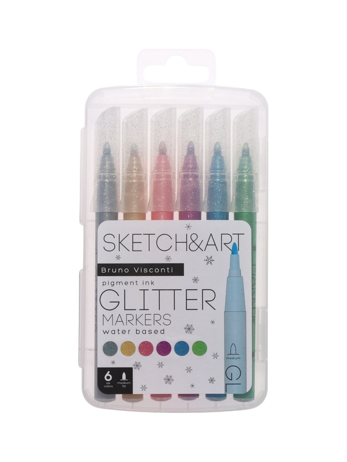 Набор маркеров глитерных SKETCH&ART 6цв, 3.0мм 10899132 1 Набор маркеров глитерных SKETCH&ART 6цв, 3.0мм 10899132 1
