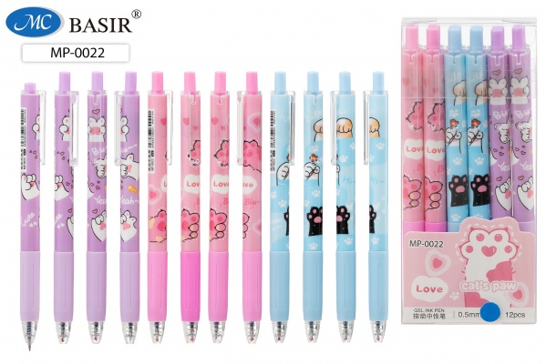 Авторучка гелевая «ЛАПКИ» цвет чернил-синий (MP-0022) 1