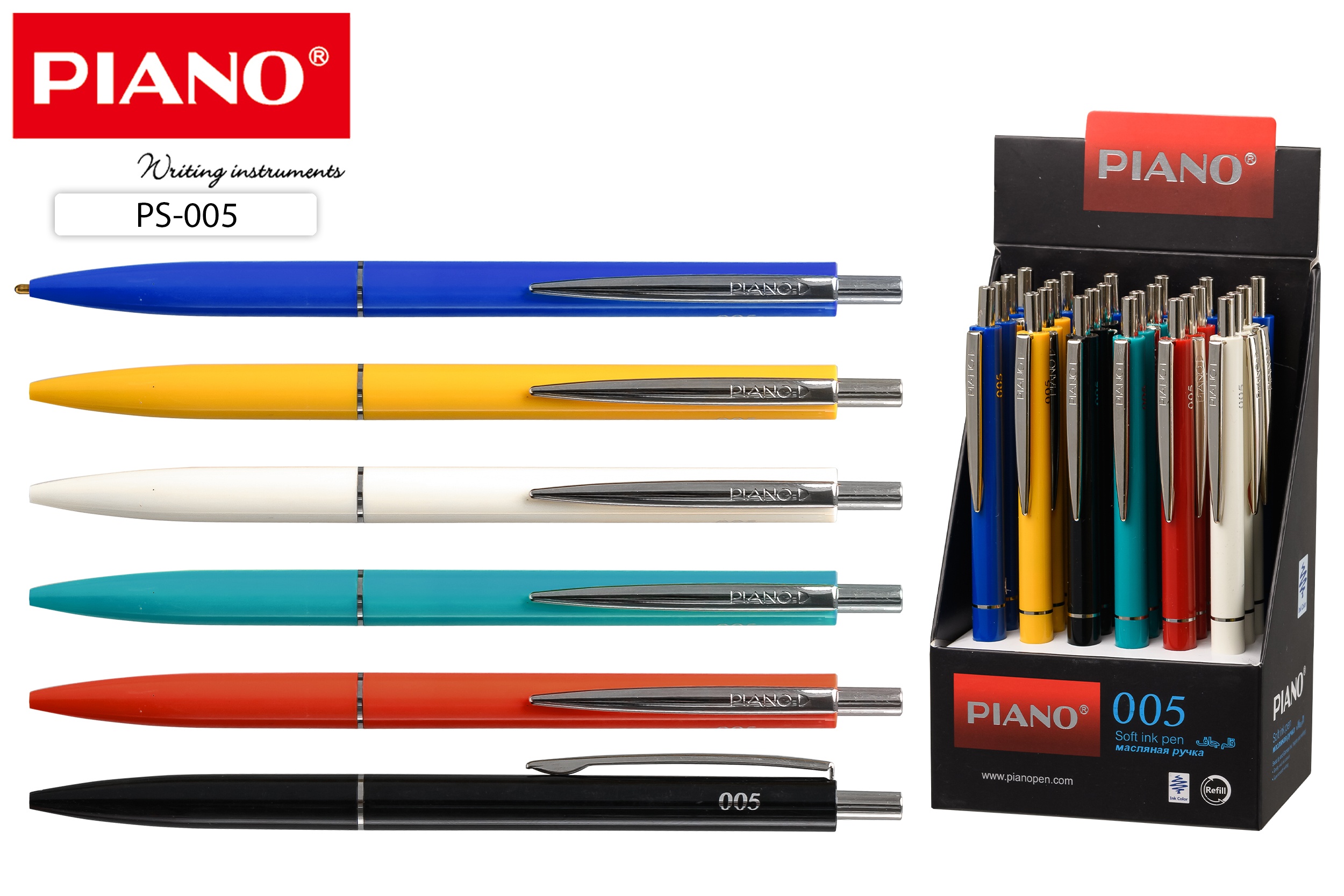 Автоматическая шариковая ручка "Piano", цвет чернил-синий (PS-005) 1 Автоматическая шариковая ручка "Piano", цвет чернил-синий (PS-005) 1