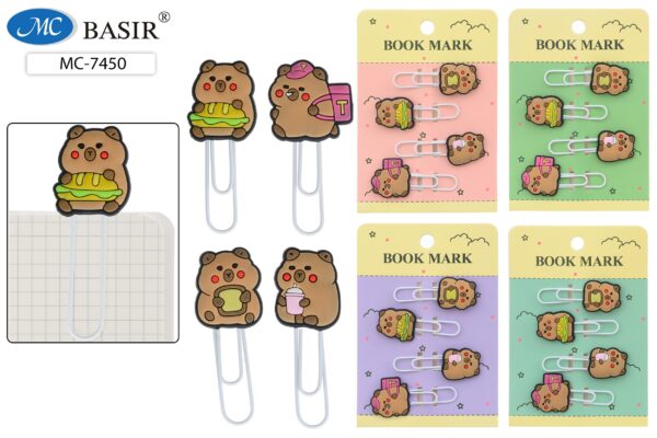 Закладки-скрепки «КАПИБАРА» (набор 4 шт.) МС-7450 1