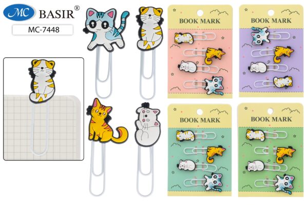 Закладки-скрепки "КОШКИ", размер 6,0 см. 1