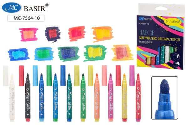 Набор магических фломастеров «Magic Glitter» (10 шт.) МС-7564-10 1