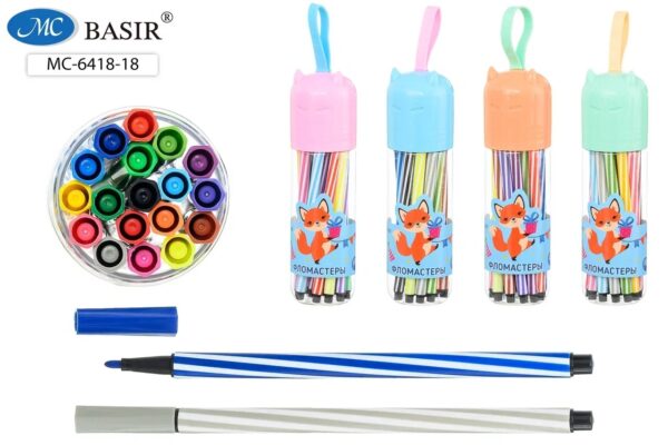 Набор фломастеров «ЛИСЁНОК» МС-6418-18 1