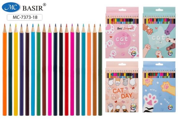 Набор цветных карандашей «ЛАПКИ» (18 шт.) МС-7373-18 1