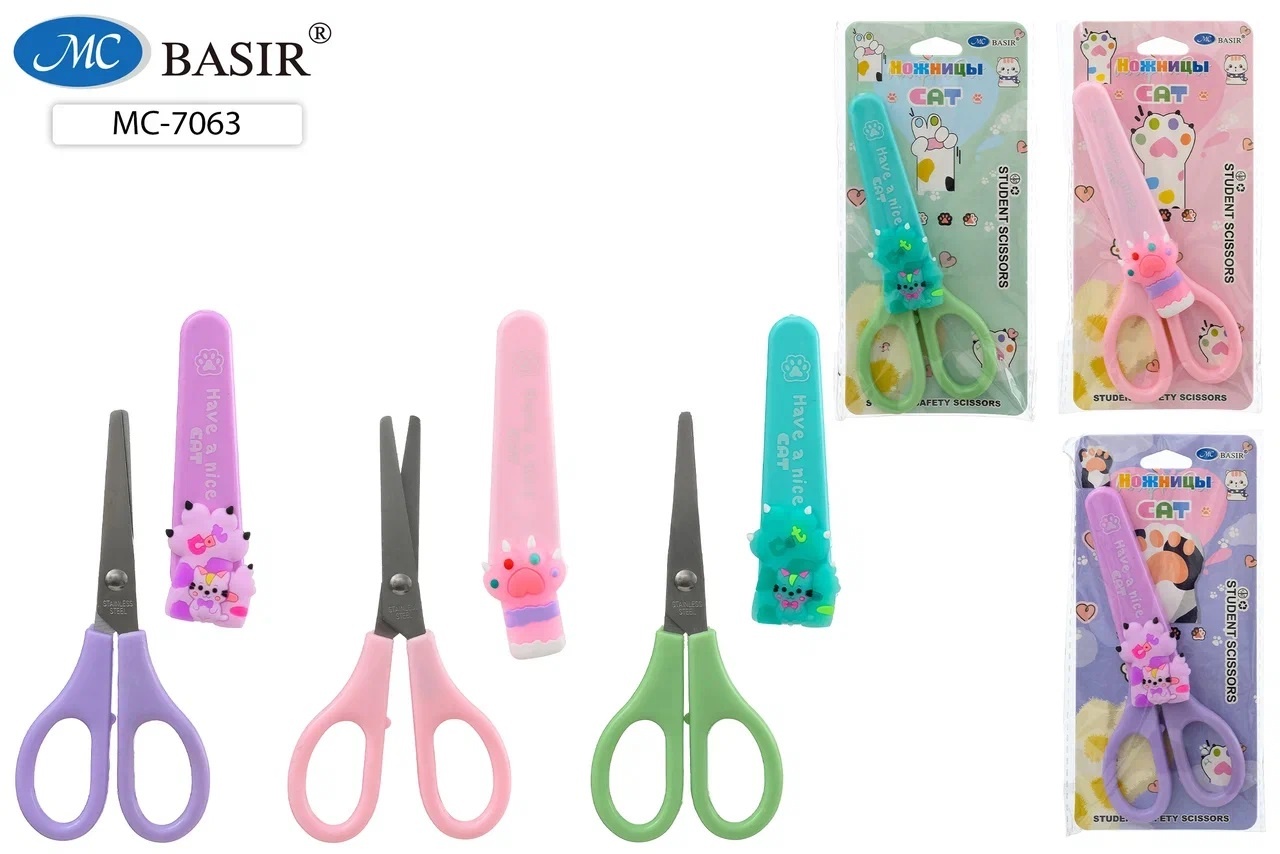 Ножницы детские «КОШКИНЫ ЛАПКИ» МС-7063 1 Ножницы детские «КОШКИНЫ ЛАПКИ» МС-7063 1
