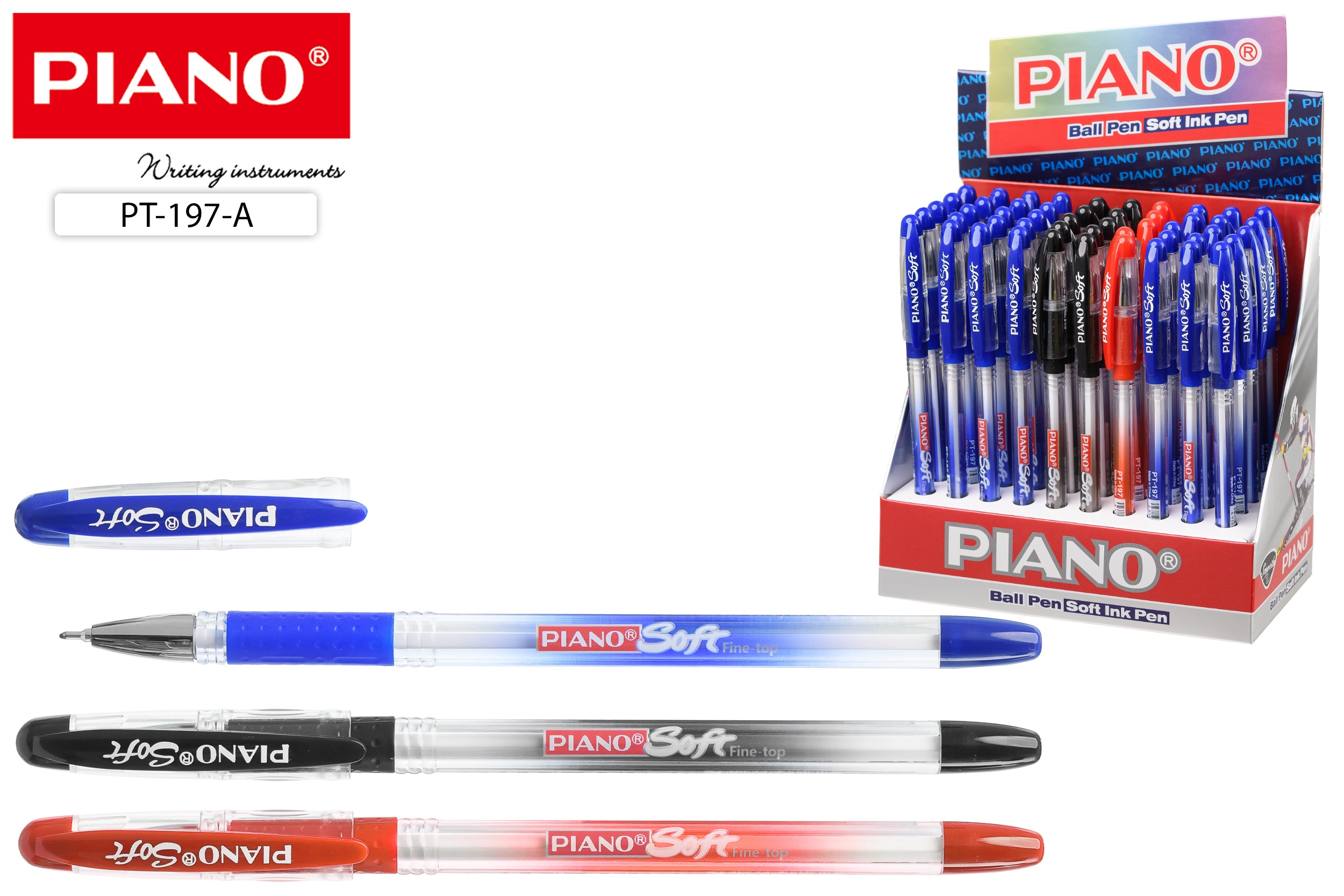 Ручка шариковая на масляной основе,"Piano Soft", толщина - 0,5 mm. (PT-197-A ) 1 Ручка шариковая на масляной основе,"Piano Soft", толщина - 0,5 mm. (PT-197-A ) 1