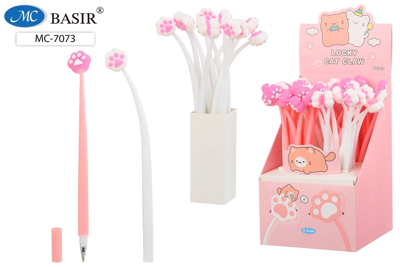 МС-7073 Ручка шариковая: детская; "ЛАПКИ"; гибкий прорезиненный цветной корпус /ассорти/, накончник-лапки, 0,5 mm, цвет чернил-синий. 1 МС-7073 Ручка шариковая: детская; "ЛАПКИ"; гибкий прорезиненный цветной корпус /ассорти/, накончник-лапки, 0,5 mm, цвет чернил-синий. 1