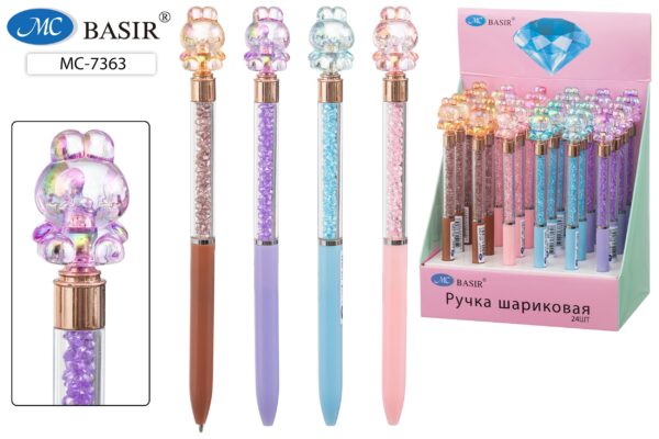 Шариковая ручка с поворотным механизмом "ЗАЙЧИК", цвет чернил-синий. (МС-7363) 1