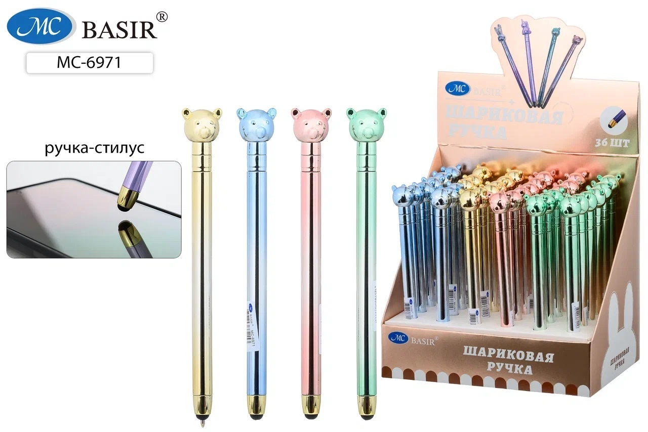Шариковая ручка с поворотным механизмом+стилус, цвет чернил: синий. (МС-6971) 1 Шариковая ручка с поворотным механизмом+стилус, цвет чернил: синий. (МС-6971) 1