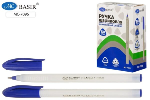 Шариковая ручка с чернилами на масляной основе, цвет чернил синий. МС-7096 1