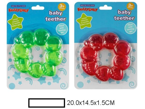 Погремушка-прорезователь в ассорт., на листе 20х14,5х1,5 см 1