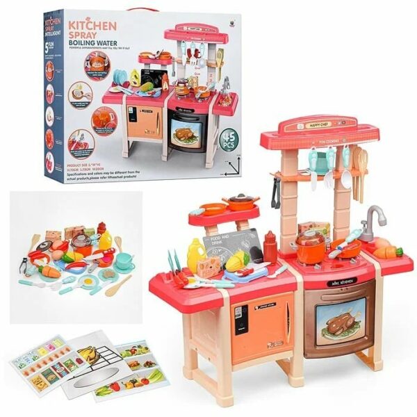 Игровой набор кухня "У шефа" цвет розовый, в коробке MJL-913B 1