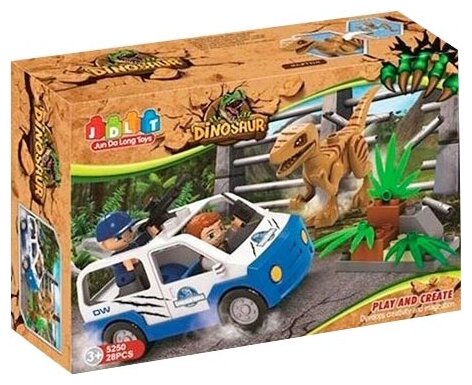 Конструктор "JDLT. Динозавры" (5250) 28 деталей в коробке 1
