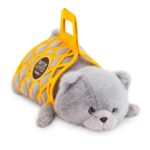 Кот Барсик в сумке серый, 56 см 2