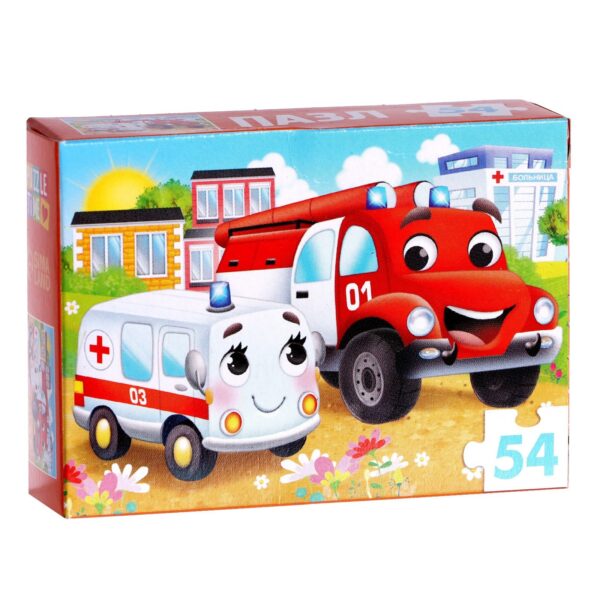 Пазл детский "Машинки №1", 54 элемента 7548951 1